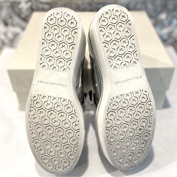 Stella McCartney Binx Metallic Star Platform Loafer Sneaker Indium/White Sz 5.5 - Picture 7 of 9
